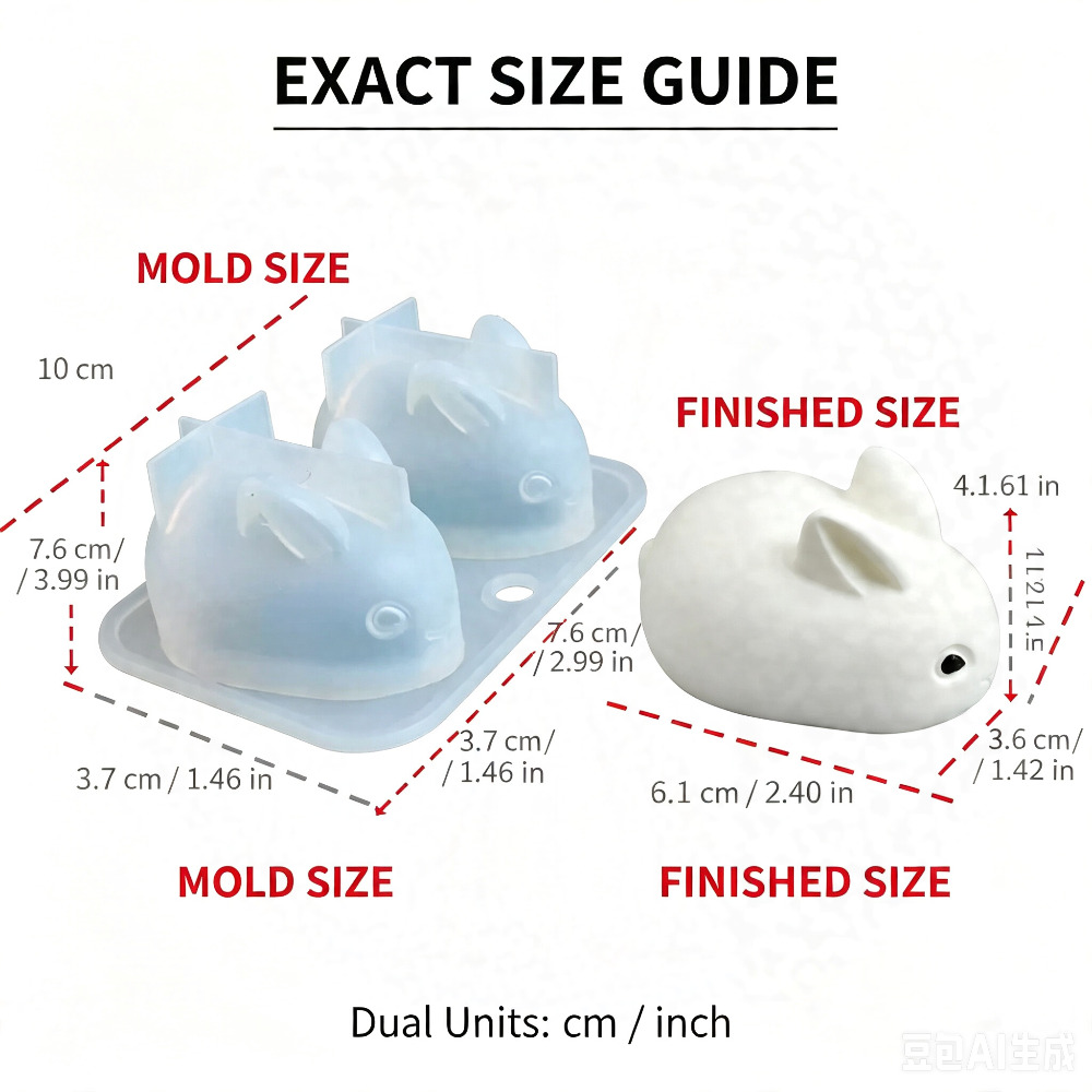 3D Mini Rabbit Silicone Mold F - Candle Making Tutorial recension och pris