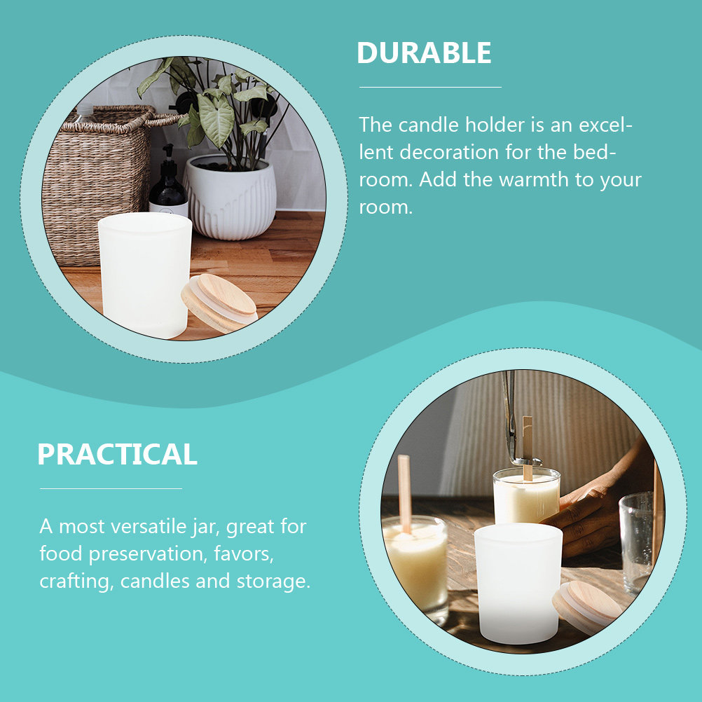Thick Glass Making Jar with Ru - Candle Making Jars With Lids recension och pris