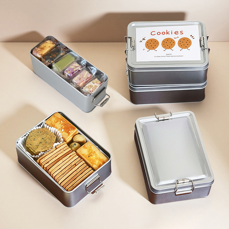 Rectangular Tinplate Cookie Ti - Tin Container Lid recension och pris