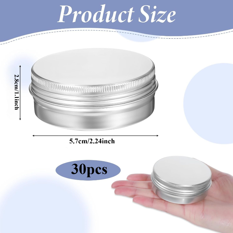 30pcs Screw Top Round Tins 2oz - Tin Container Lid recension och pris